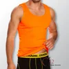 Working wear mens high quality cotton singlet underwear flat locking comfort gym tank top masculinity rib knit singlet for man
