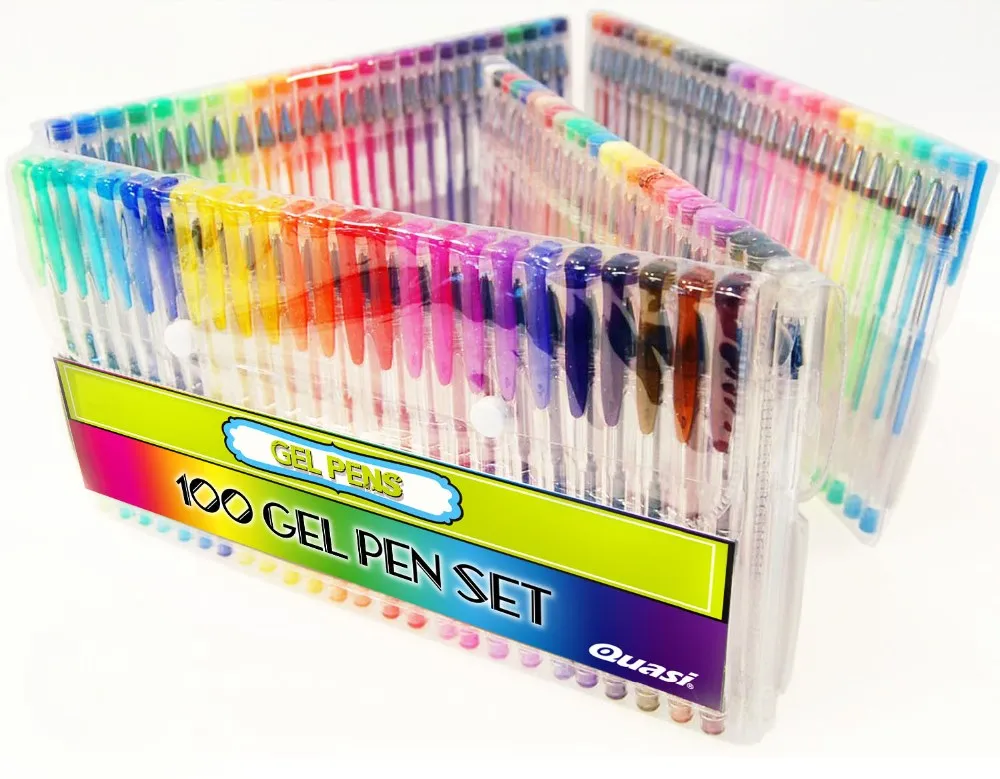 100 color gel pens