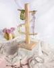 Wooden Multi Purpose Display Stand Mug Tree Rack Holder 6 Hook Peg Wooden Hanging