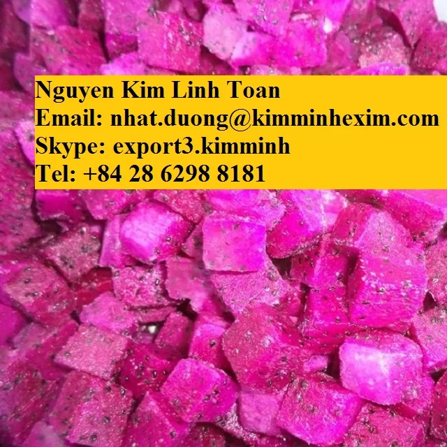 Frozen Fruit/ Frozen Dragon Fruit Pulp Iqf Vacuum Pack Common Bulk