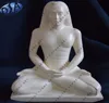 white marble polished sitting bapji statue sculpture