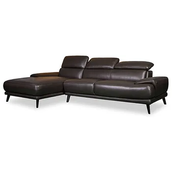 Black Color Family Indoor Modern Leather Dirt Resistance Sofa Bed Modern Leather Dirt Resistance Sofa Bed