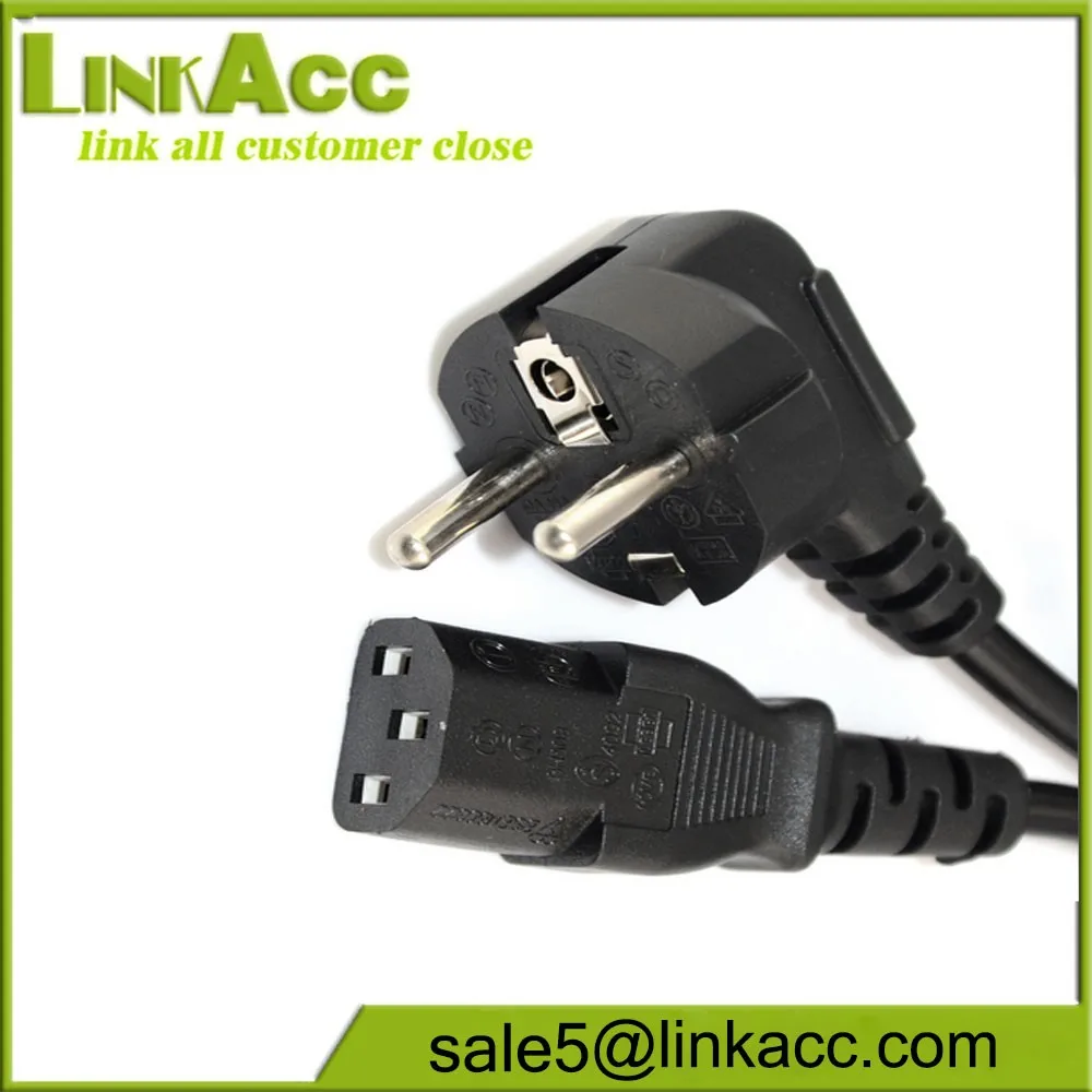 Lkcl14 1.5 M Lead Pc Cable Iec230c13 European 2pin Kettle Round Ac Ac