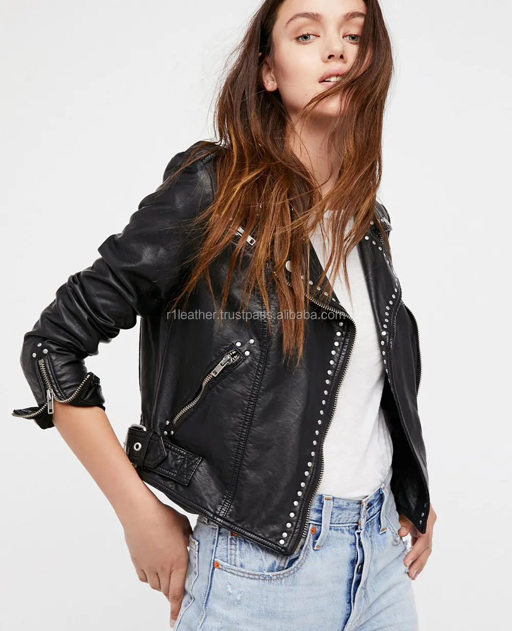 New Arrival Custom Fashion Leather Jacket Women Leather Jacket In Pakistan Sialkot Buy Black