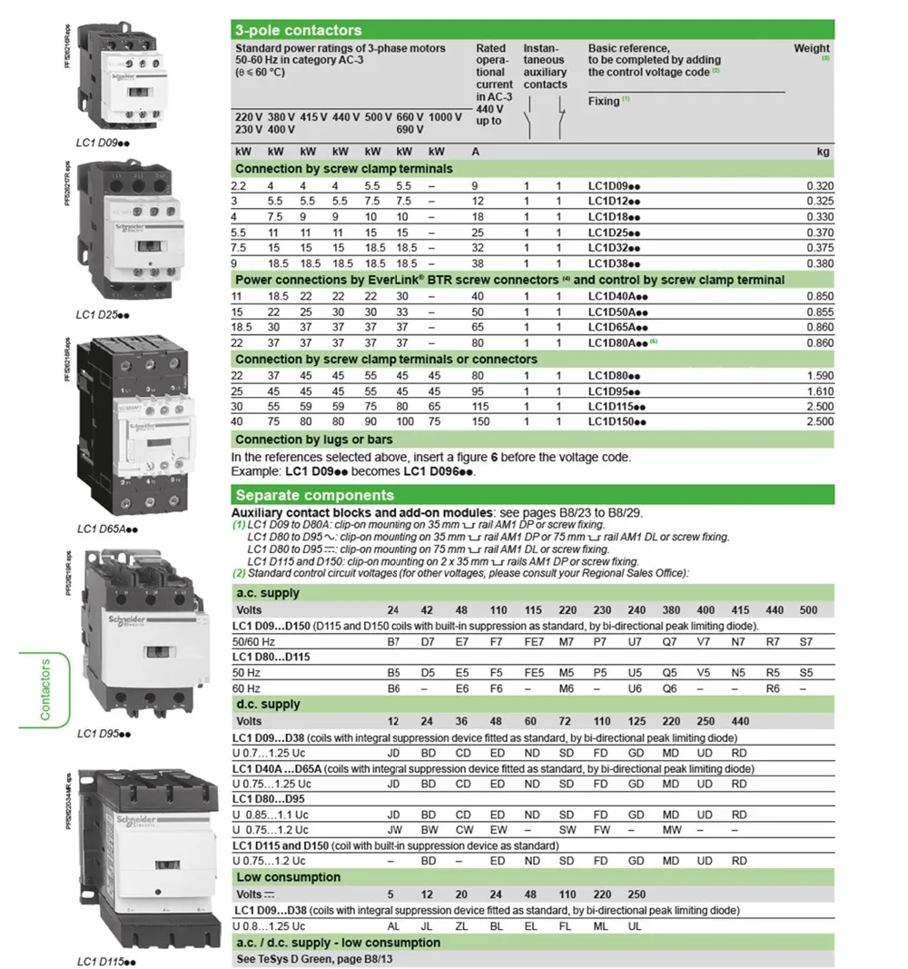 Lc1d09 схема подключения