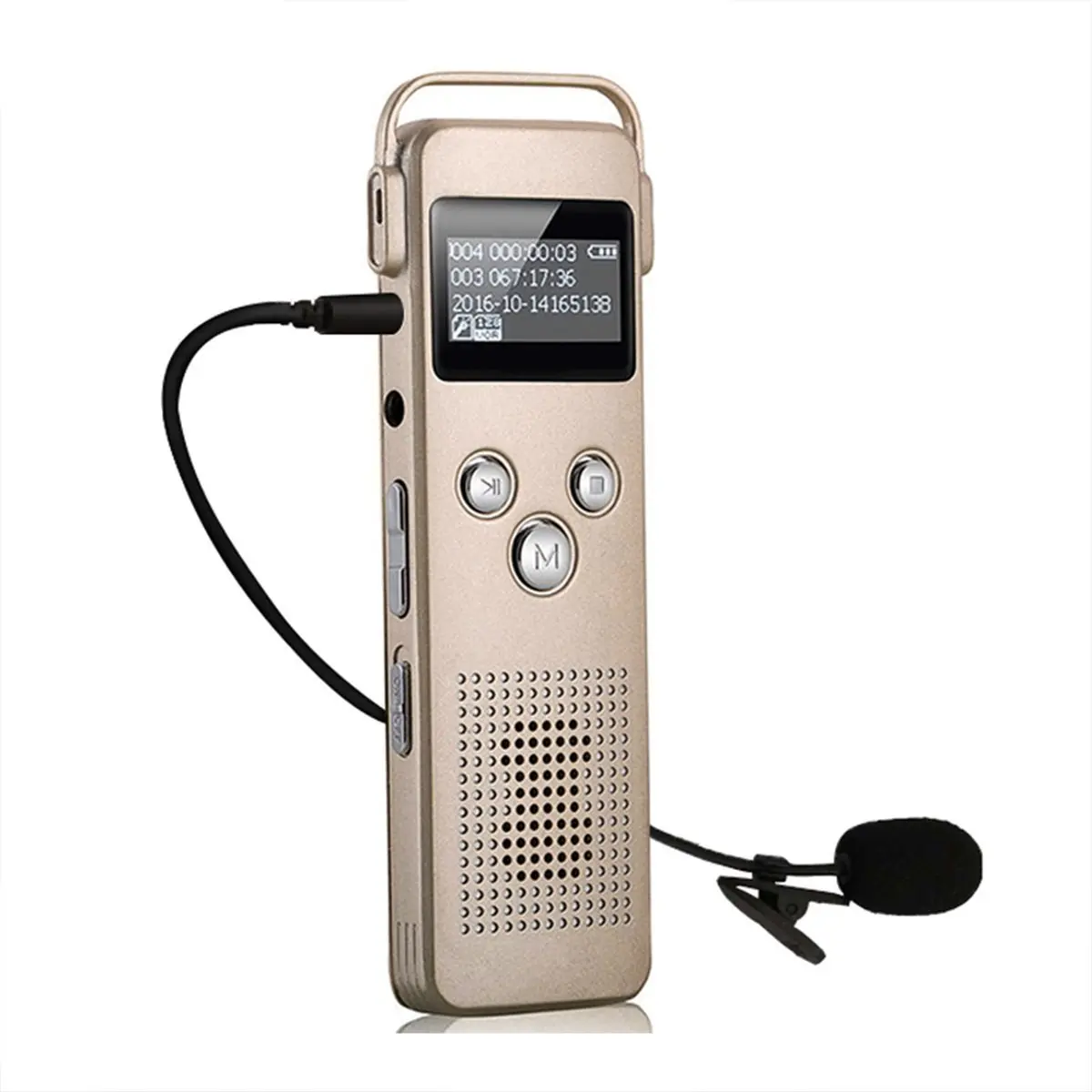 Noyazu A20 HD Digital Voice Recorder MP3 Player 8GB Sound Voice Activated Recorder Dictaphone Metal Casing,Double Microphone,Digital Voice Recorders for Lectures