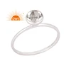 Solid White Gold Ring Crystal Quartz Beautiful Anniversary Gift Ring For Girls Designer Jewelry Manufacturer