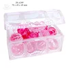 100% Food grade Clear plastic Mini candy container in frosty frame small treasure chest toys box