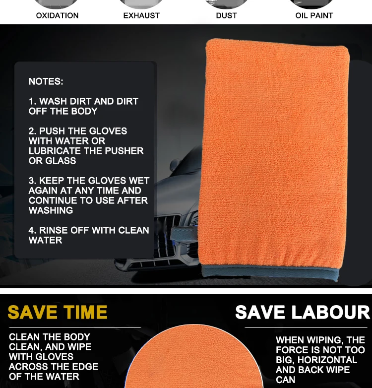 Newest microfiber polishing clay mitt/ nano magic car clay mitt