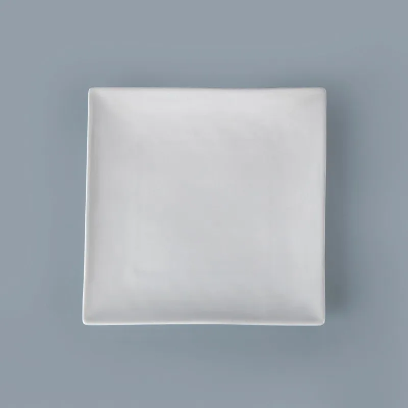 product-Two Eight-2018 New Porcelain White Banquet RestaurantSquare Dinner Plates, Ceramic Square Pl