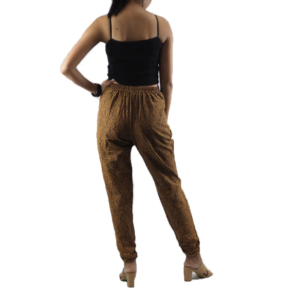 NAPAT Women Casual Print boho Pants woven Waist Trousers for Wholesale ( PP0006-01 )