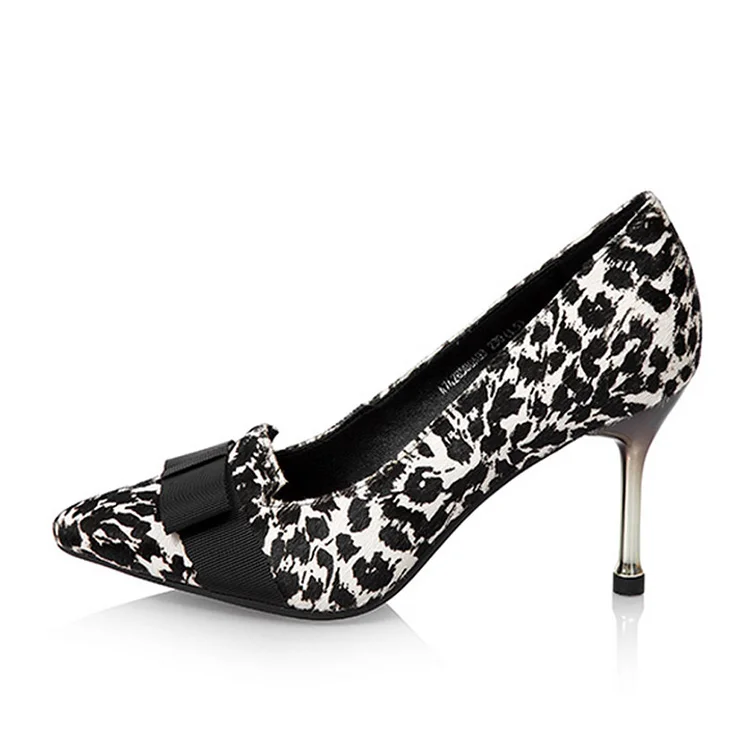 Famous Brand Shoes Fashion Ladies High Heels Italian Leather Pattern