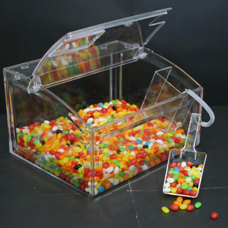 Clear Acrylic Bulk Food Bin Dispenser,Acrylic Candy Dispenser Storage