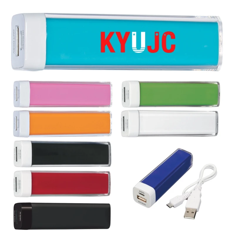 UL Listed 2200 mAh Charge-It-Up Portable Charger - charges most phones, players and comes with your logo