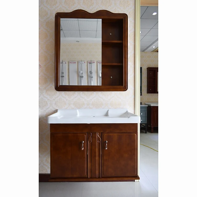 Classic Wall Mounted Solid Wood Bathroom Vanity Cabinet Set Buy Solid Wood Bathroom Vanity Bathroom Cabinet Set Wall Mounted Bathroom Vanity Product On Alibaba Com