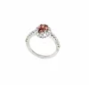 Fancy Intense Purplish Orange Diamond Ring in White Gold with Round Diamonds IGL 0.94ct