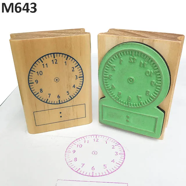 Wooden Time Education Clock Rubber Stamp Buy Rubber Stamp For Student