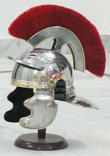 medieval helmet roman centurion helmet with plume