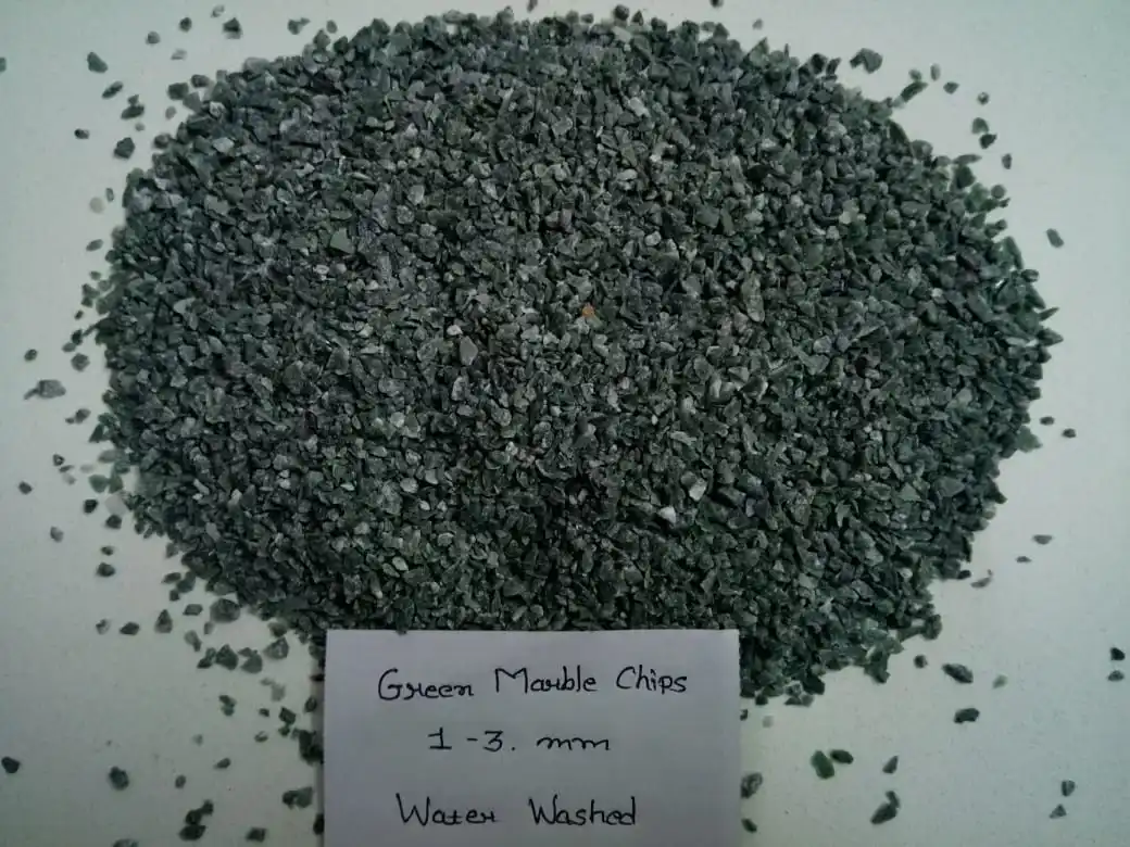 green marble chips