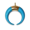 Bail Metal Half moon pendant one loops turquoise jewelry pendant