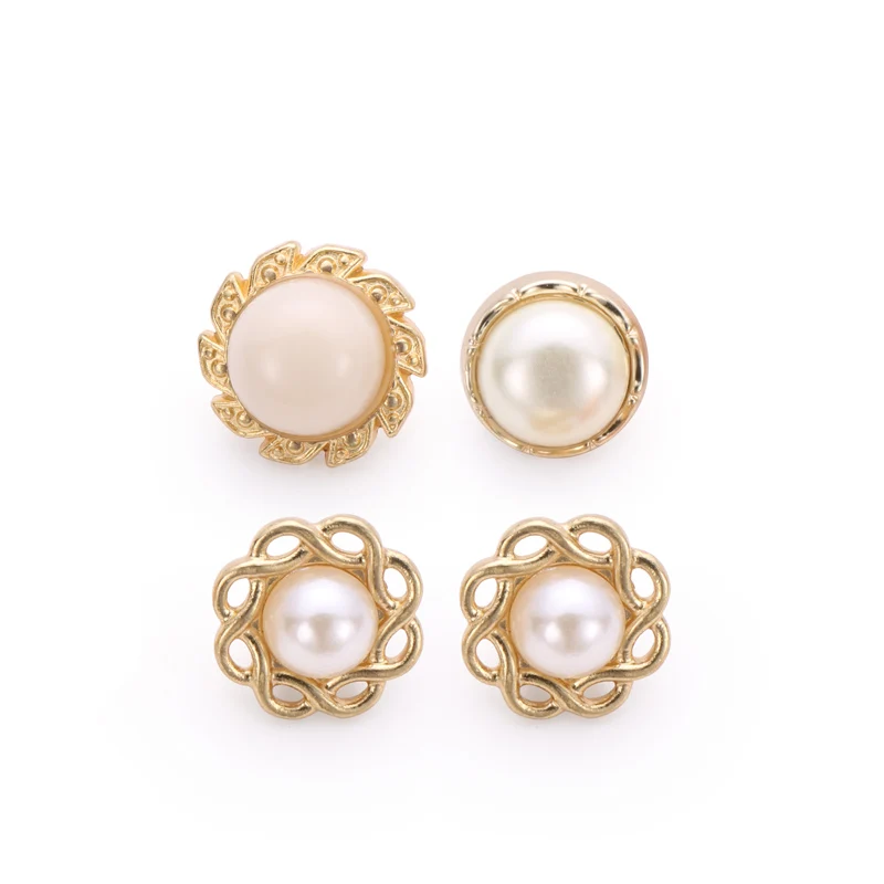 Fancy half round pearl shank button for coat
