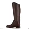 Polo Men Horse Riding Leather Long Zipper Ridding Real Leather Boots Tall Boots.
