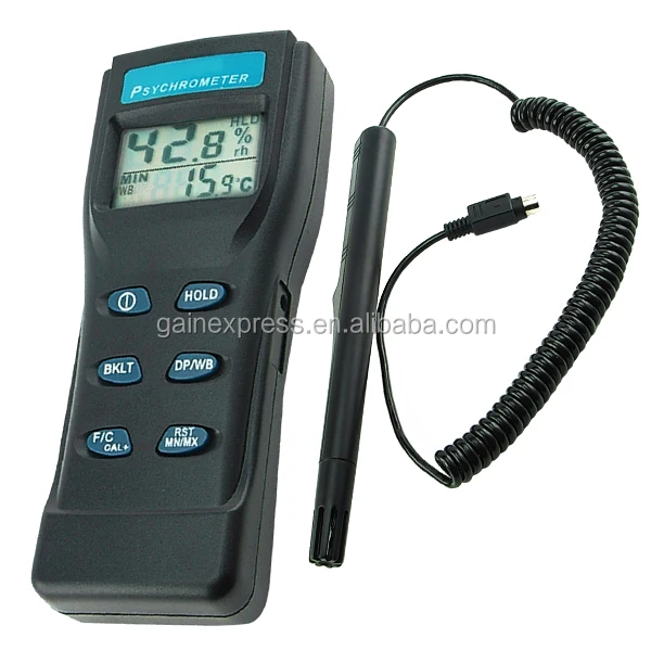 Professional Digital Humidity Temperature Psychrometer Wet Bulb