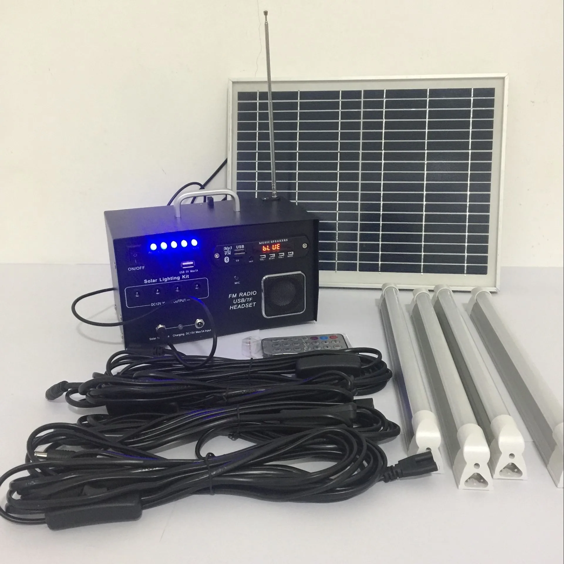 10w solar light system with FM radio ibluetooth function