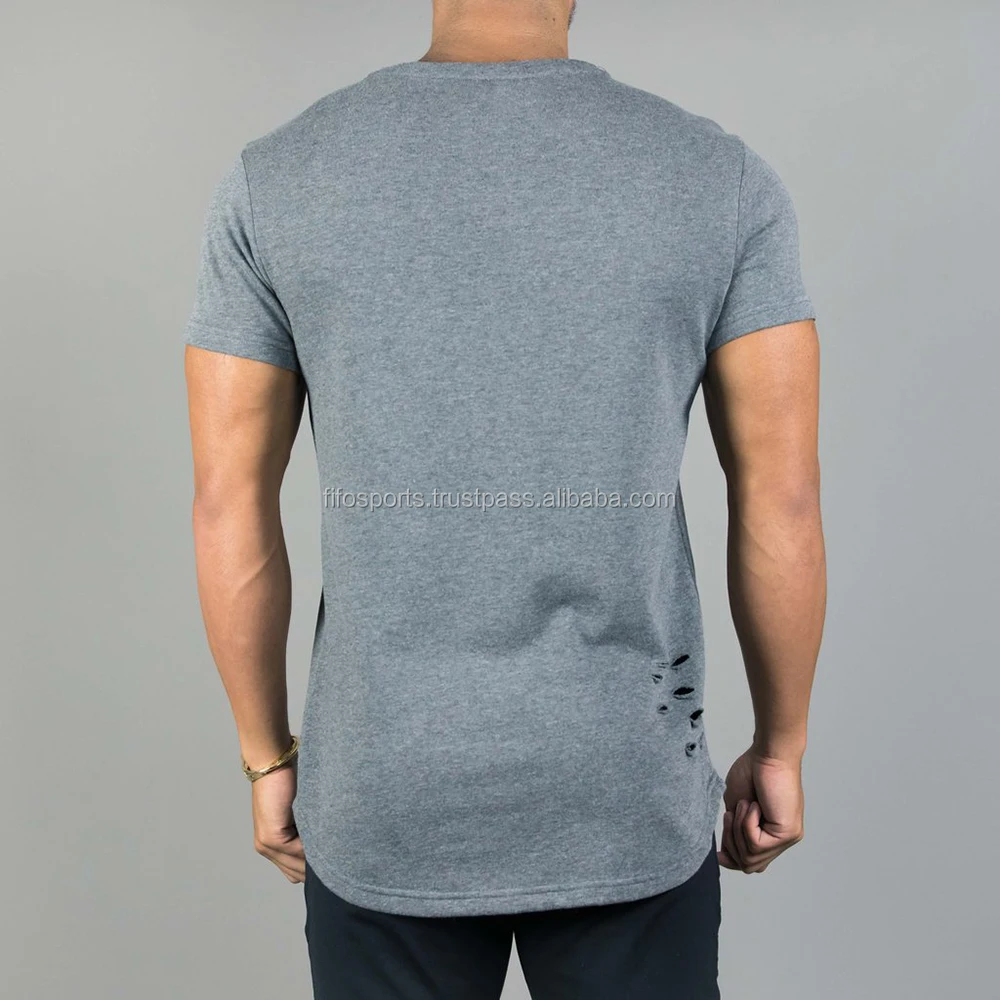Mens Blank Gym Clothing Distressed Tshirts Buy Slim Fit Blank T