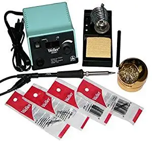 Weller WESD51 Digital Soldering Station Bundle, includes 4 Additional Tips- Screwdriver/Chisel Tip Bundle, ETA, ETB, ETC, ETD & Hakko's 599B-02 Waterless Tip Cleaner. by Weller