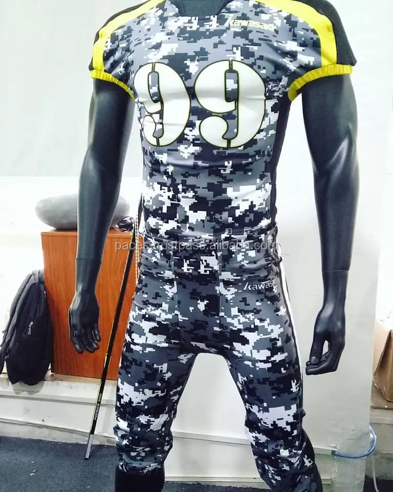 American Football Jersey With Army Camo 