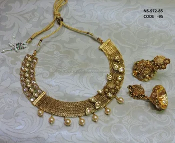 Latest Whole Wedding Antique 18k Gold Plated Indian Kundan Antique 18k Gold Plated Indian Kundan