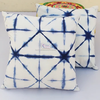 shibori pillow cover