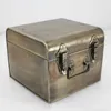 Metal Home Storage Trunk Brass Antique Square For Home Organization