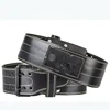 Comfortable & Durable Broken-in Genuine Leather/Weight Lifting Belt for Squats, Deadlifts, Gym Workouts