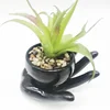 ceramic artificial bonsai flower pot kettle succulents desktop macetas antique cactus indoor mini Five fingers palm