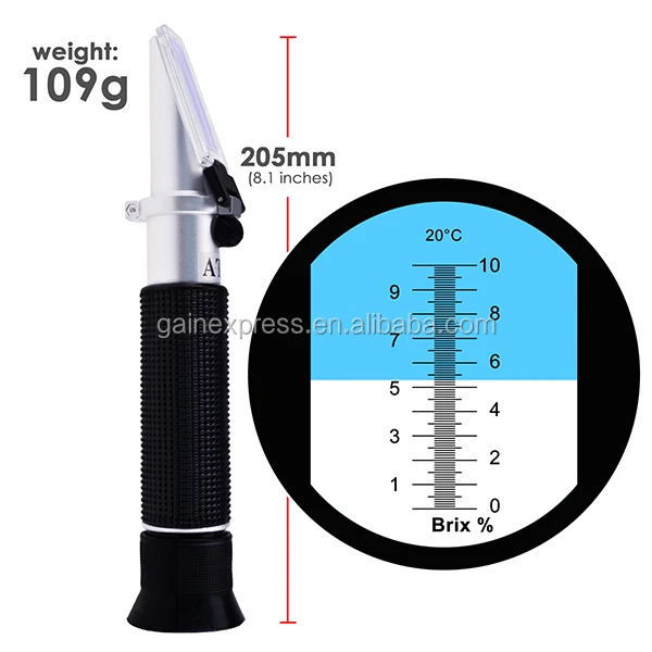 010 Brix Refractometer With Atc Lowconcentrated Sugar Content
