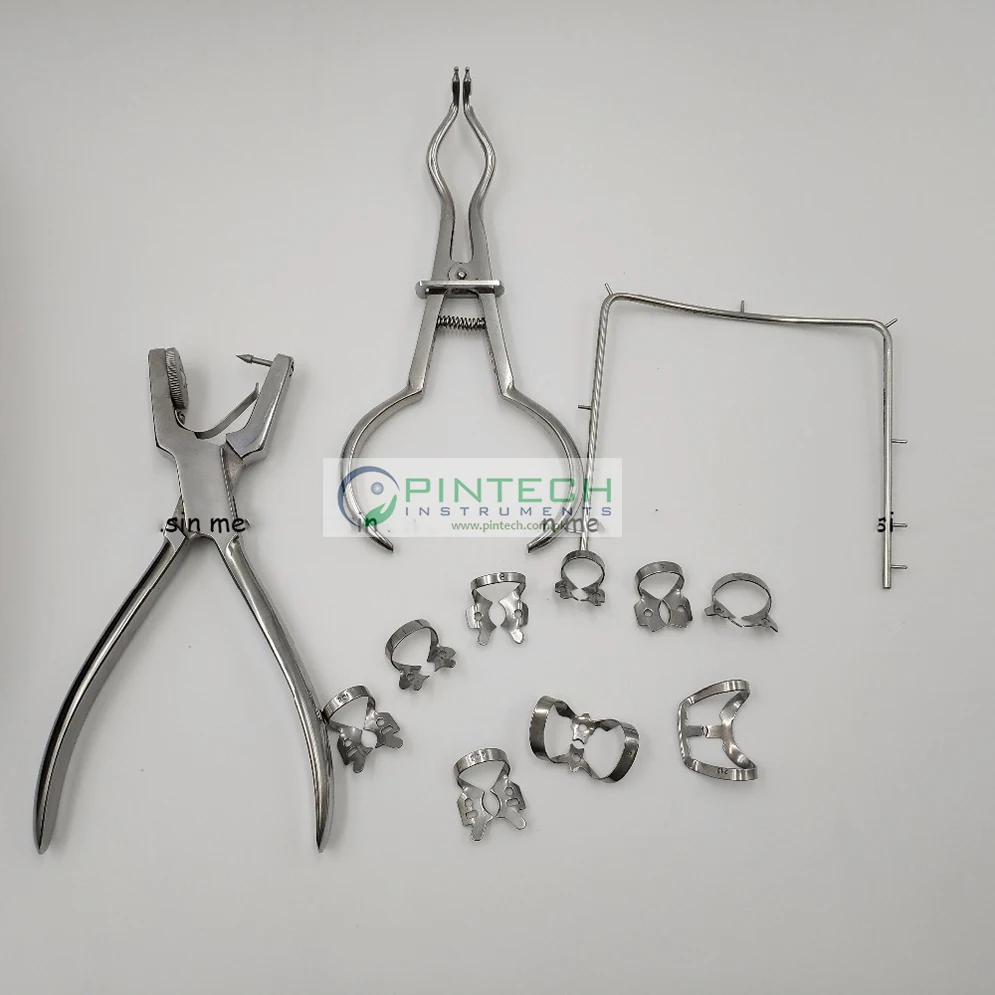 Dental Rubber Dam Kit Ainsworth Brewer Winged Rubber Dam Clamps Forceps