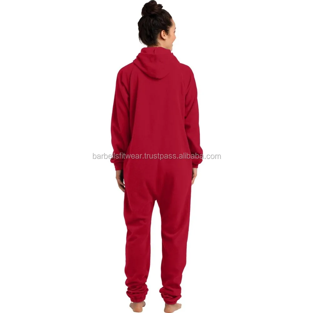 Unisex Adult One Piece Overall Cotton Fleece Jumpsuit 80/20 High
