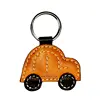 Car shape designer genuine leather key chains of custom design
