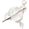 Clear Quartz Crystal round ball pendulum