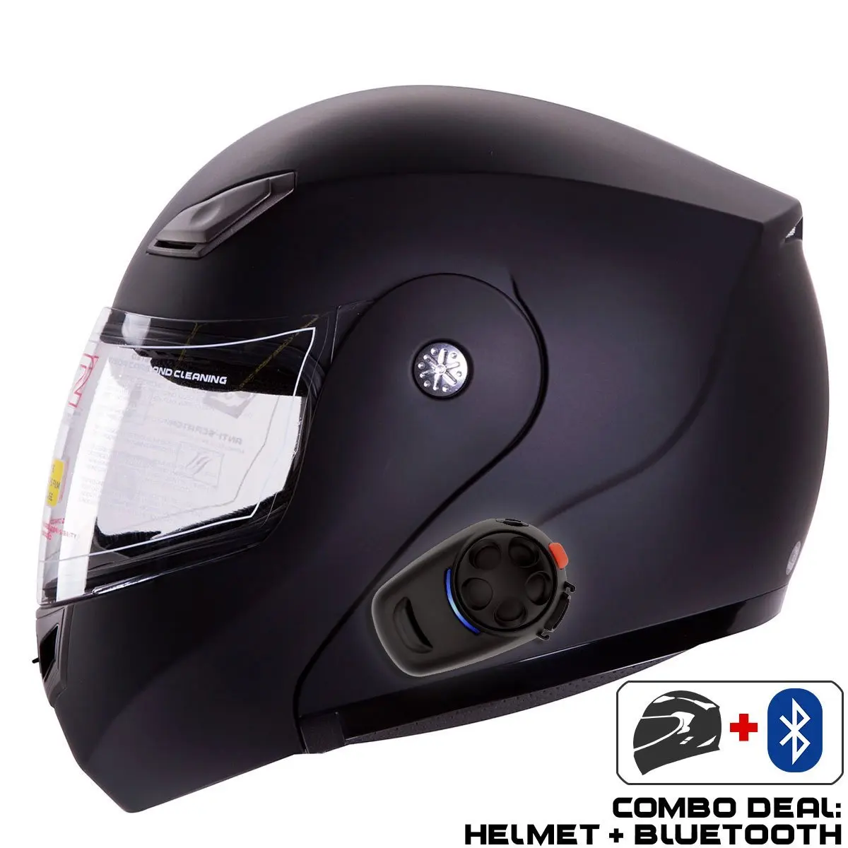 Buy IV2 Helmet + Bluetooth Combo: Model 936 Modular/Flip-Up High