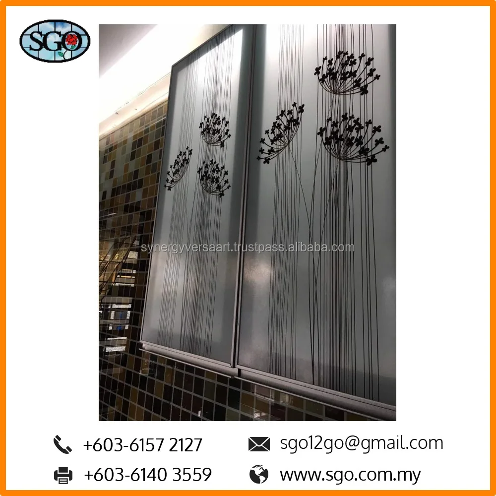 Kitchen Decorative Printed Glass Inserts Cabinets For Kitchen Doors