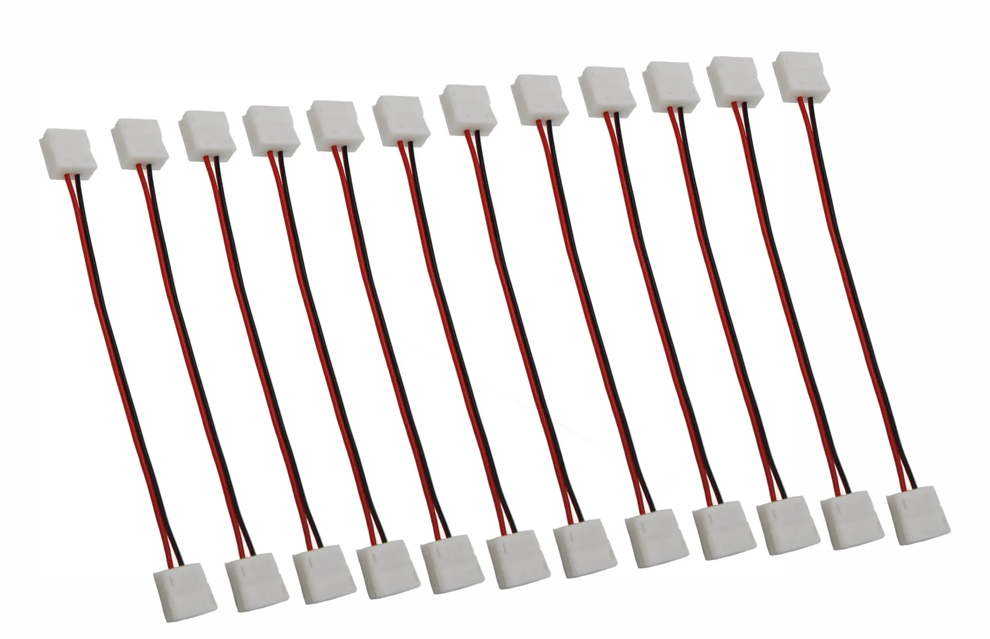 (Lot of 12)SpiritLED Waterproof Strip Light Connector,2 Pins 10mm wide,SMD3528 SMD5050 SMD3014 SMD5630 Single Color LED Strip to Strip Connector (12, Wideness 10mm)
