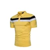 New Out Class Unique Whole-Sale Men's Polo Shirts, Summer Fashion Personality Casual Slim Short Sleeve Patchwork Bulk Order