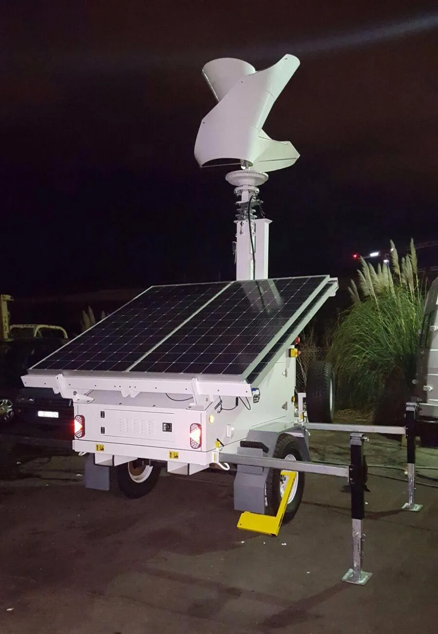 Portable Solar Wind Energy Generator Trailer 3kva 5kva 10kva 15kva