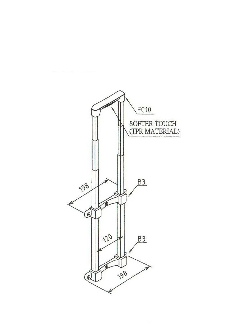 Metal Material Retractable Handles Luggage Parts Spare Buy Telescopic