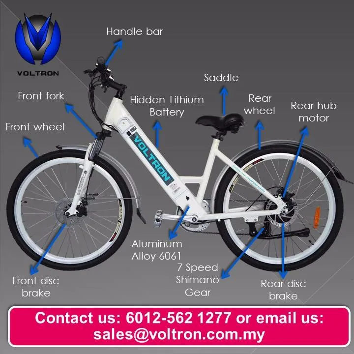 Voltron Bike Tour Electric Bicycle 36v Lithium Ion Battery ...