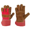 Cheap split leather winter work glove bus driver with patch palm
