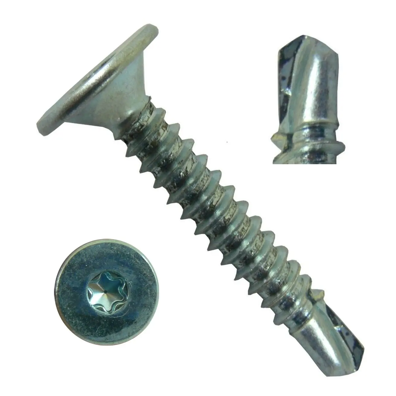 800 Phillips Pancake Head 10 x 1 SelfDrilling 3 Tek Screw Zinc SDS